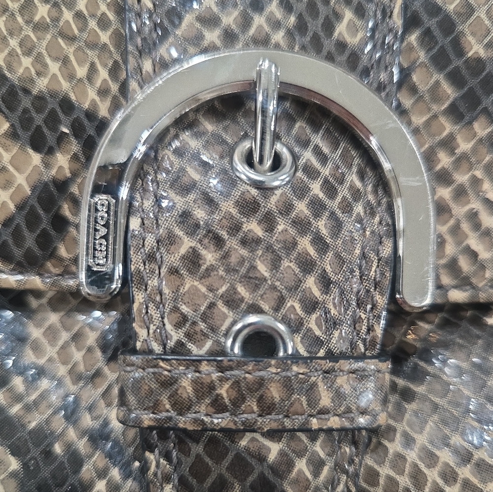 Vintage Coach Kristin Python Embossed Crossbody - image 4